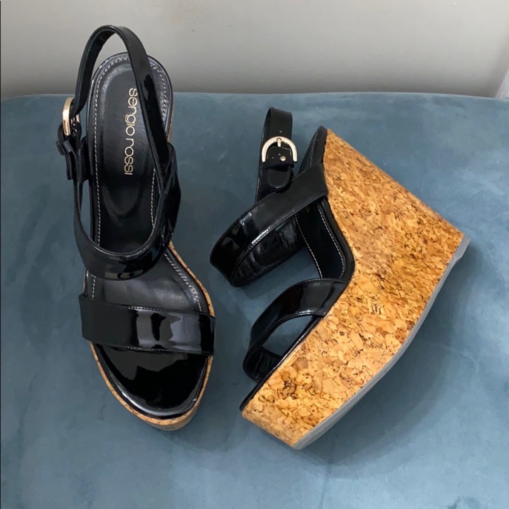 Sergio Rossi Wedges Black - Picture 2 of 5